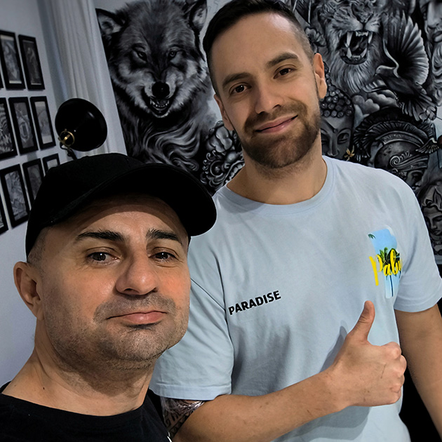 Tatuaje maorí con sol en Madrid